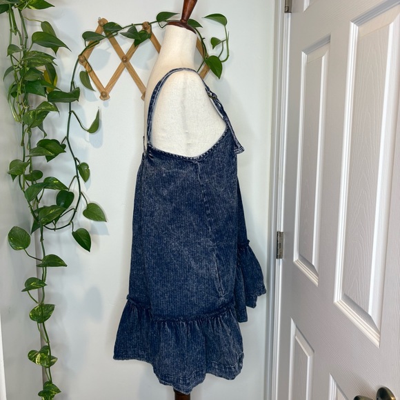 FREE PEOPLE Convertible Denim Mini Dress - Picture 3 of 9
